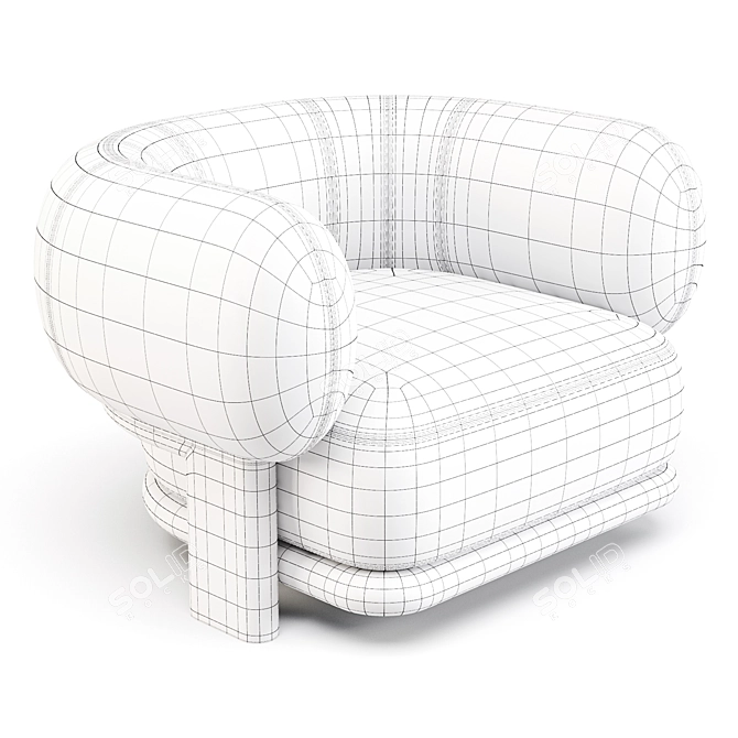 HC28 Cosmo: Bol- Armchair 3D model image 4