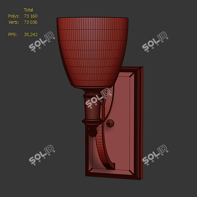 Hinkley Truman Wall Light: Elegant Illumination 3D model image 2