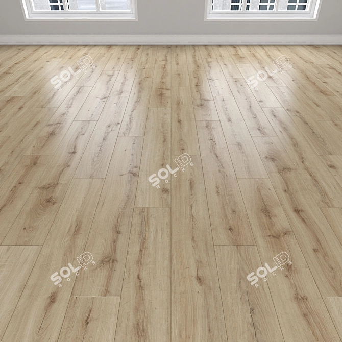 Oak Parquet Flooring | Herringbone, Linear, Chevron 3D model image 2