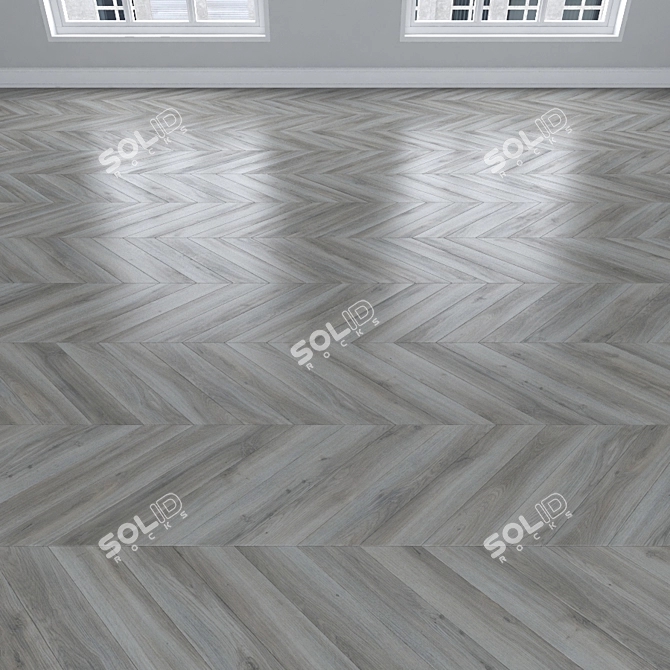 Oak Parquet: Herringbone, Linear & Chevron 3D model image 4