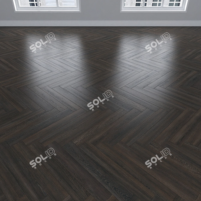 Oak Parquet: Herringbone, Linear & Chevron 3D model image 3