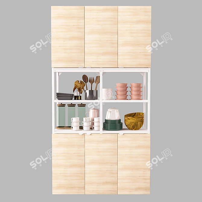 Smart Storage Solution: Ikea Enhet Rack 3D model image 2