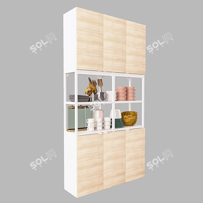 Smart Storage Solution: Ikea Enhet Rack 3D model image 3