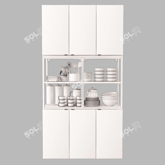 Smart Storage Solution: Ikea Enhet Rack 3D model image 4