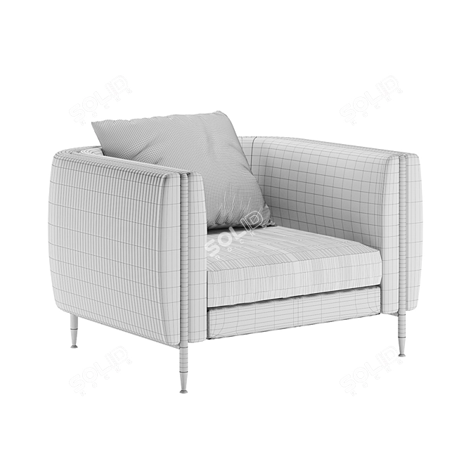 Barlow Armchair: Stylish Comfort for Your Home 3D model image 4