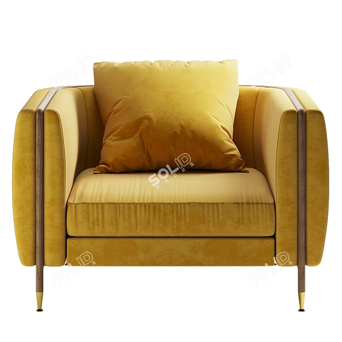 Barlow Armchair: Stylish Comfort for Your Home 3D model image 7