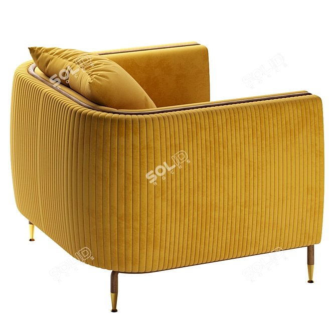Barlow Armchair: Stylish Comfort for Your Home 3D model image 8
