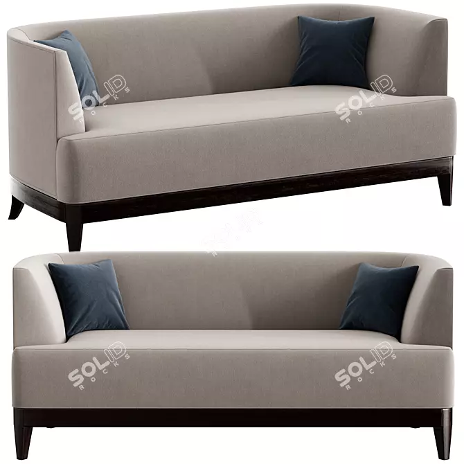 Luxdeco Billy Velvet Sofa 3D model image 1