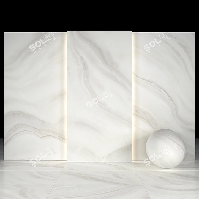 Elegant Morena Gray Marble Slabs 3D model image 1