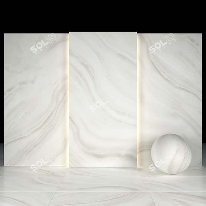 Elegant Morena Gray Marble Slabs 3D model image 2