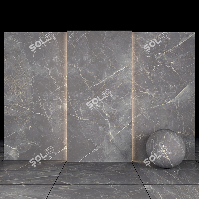 Elegant House Gray Marble Slabs 3D model image 2