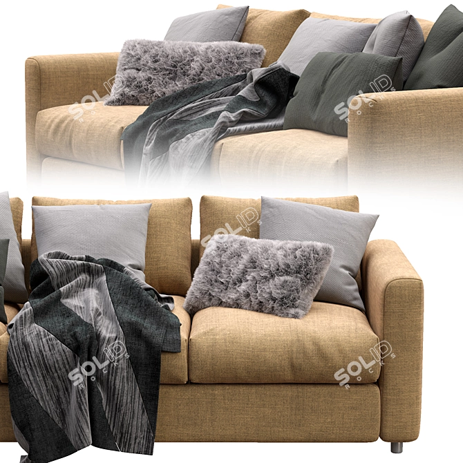 Ikea Vimle Sofa: Stylish and Functional 3D model image 4