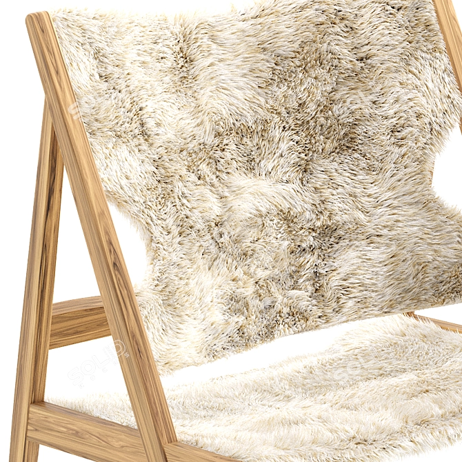 Menu Knitting Beige Lounge Chair 3D model image 3