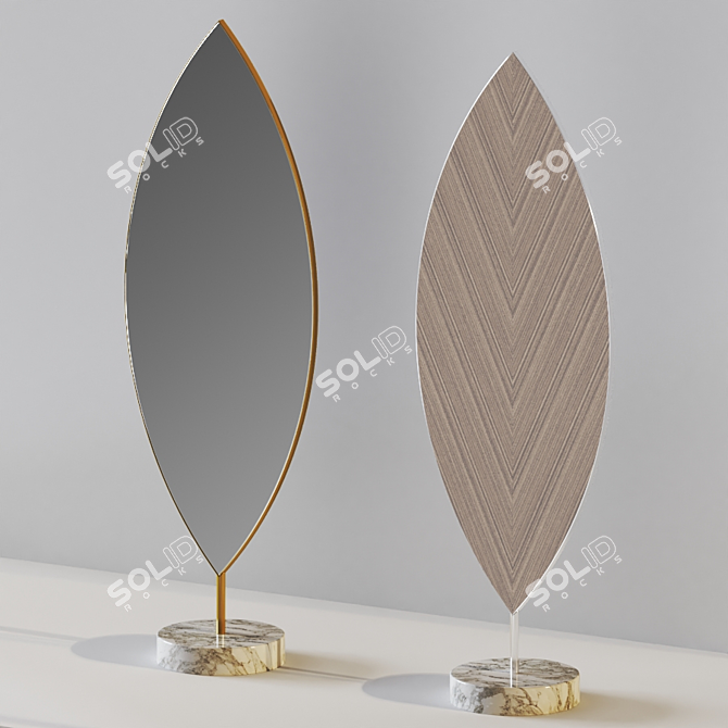 Nature-inspired Aglaia Floor Mirror 3D model image 1