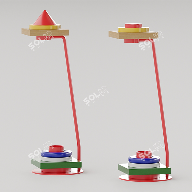 Geometric Table Lamp Kirke 3D model image 1