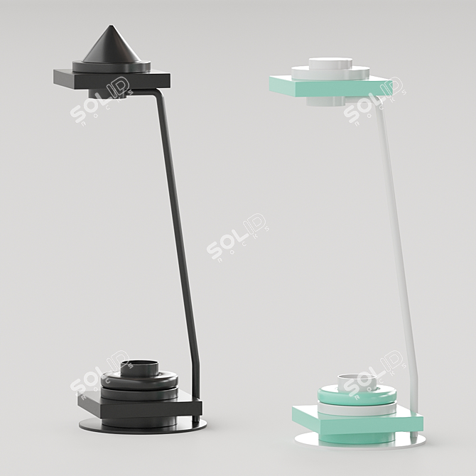 Geometric Table Lamp Kirke 3D model image 2