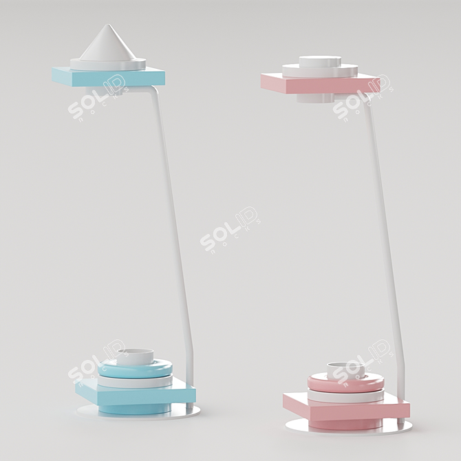 Geometric Table Lamp Kirke 3D model image 3