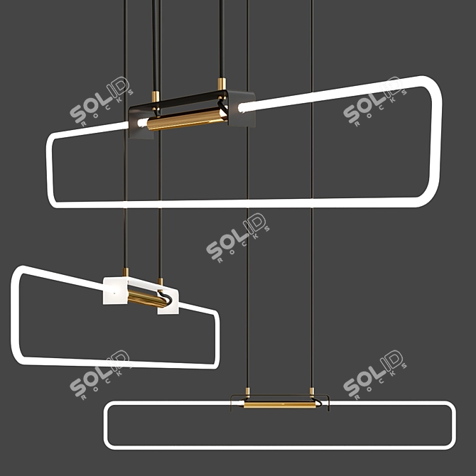 Sleek Pendant Light - Ra Collection 3D model image 2