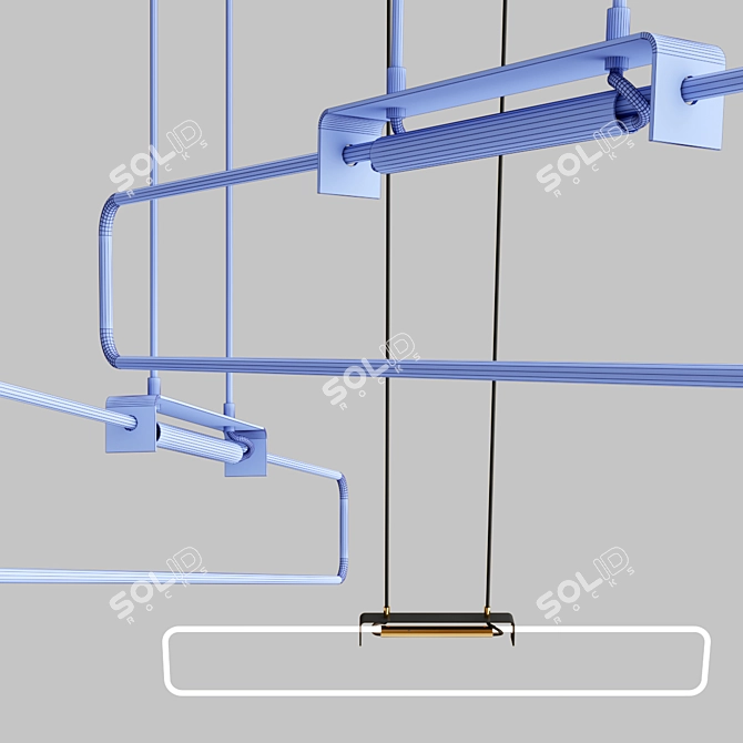 Sleek Pendant Light - Ra Collection 3D model image 3