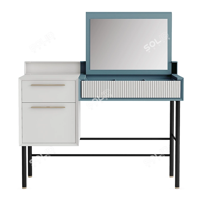 Modern White Dressing Table 3D model image 4