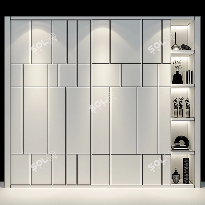 Modern Cabinet Furniture Set 3D model image 2