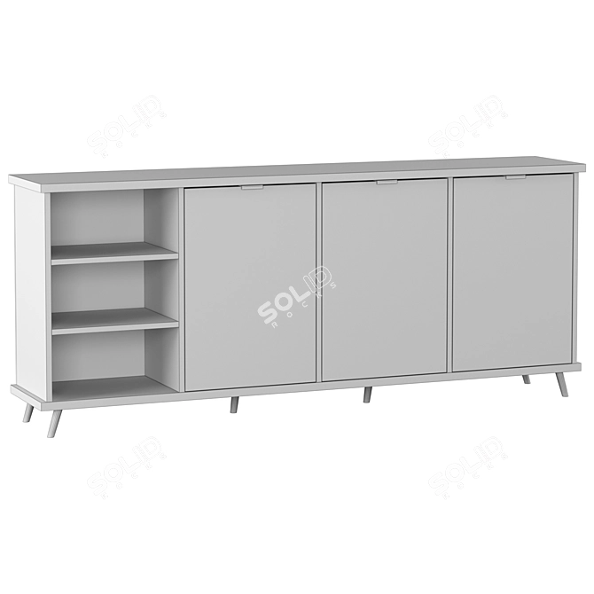 Contemporary Conni Sideboard | Elegant 210 cm Design 3D model image 2