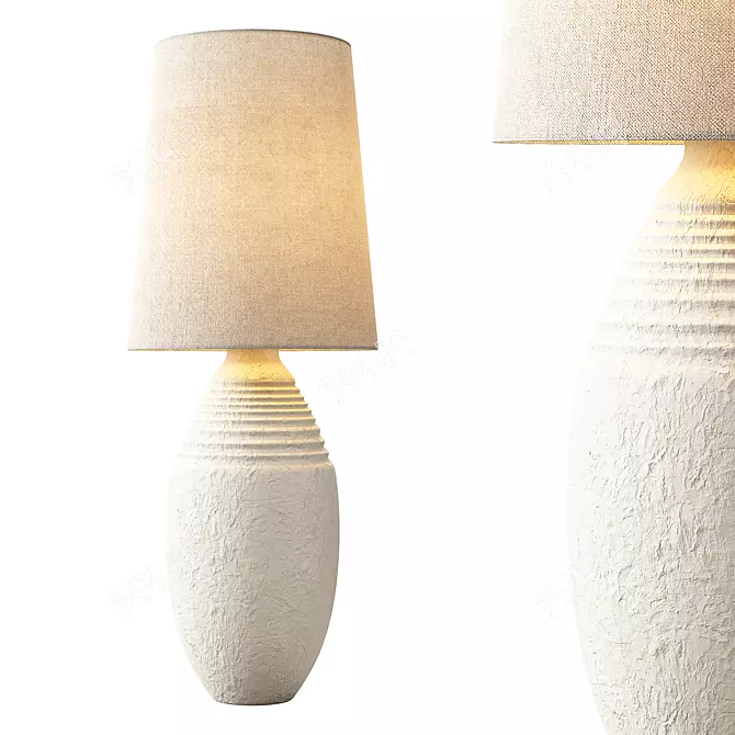 Terracotta Glow Table Lamp: Zara Home 3D model image 1