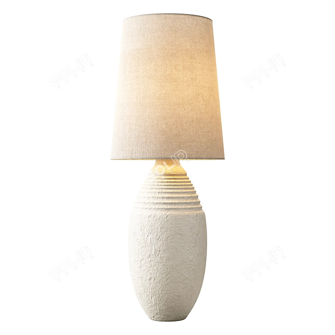 Terracotta Glow Table Lamp: Zara Home 3D model image 2