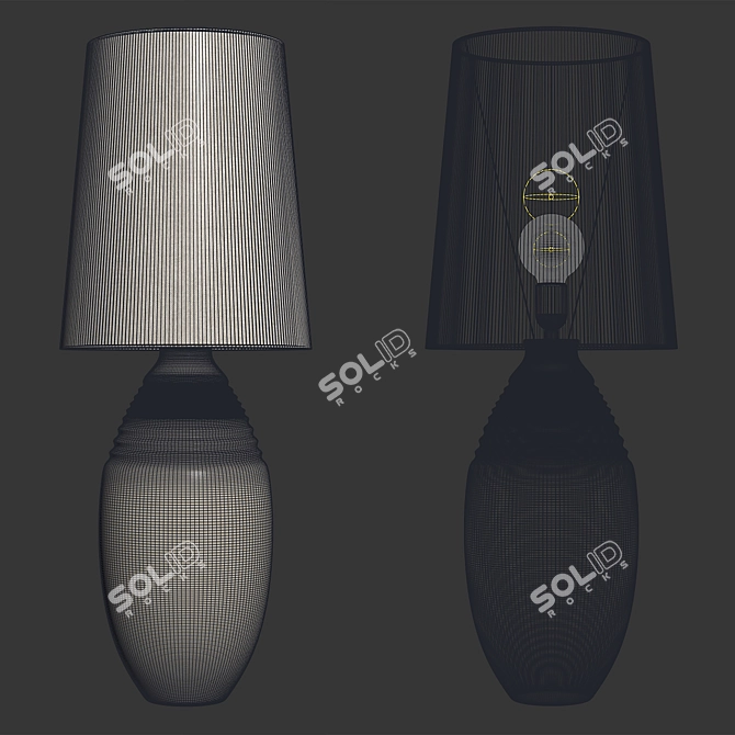 Terracotta Glow Table Lamp: Zara Home 3D model image 3