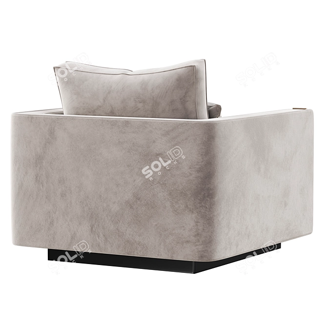 Modern Gray Carmen Armchair 3D model image 4