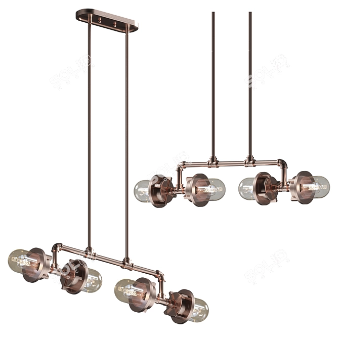 Elk Briggs Modern Light Fixture 3D model image 1