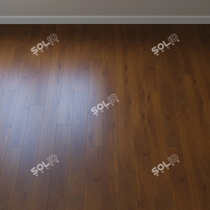 Burnt Sienna Oak Parquet Board 3D model image 2