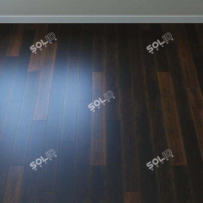 Smoked Roastery Brown Oak Parquet 3D model image 2
