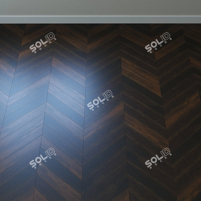 Smoked Roastery Brown Oak Parquet 3D model image 4