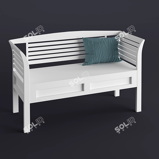 Arlington Entryway Bench with Storage 3D model image 1