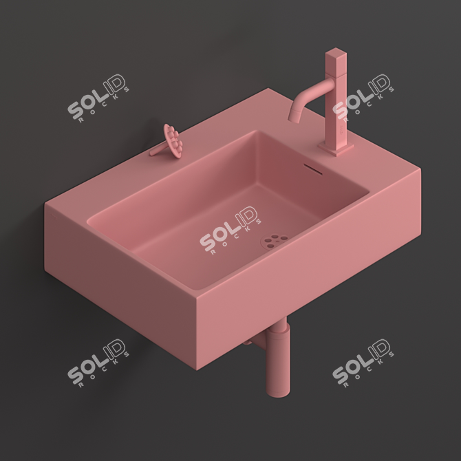Clou Flush Washbasin - Stylish and Versatile 3D model image 3
