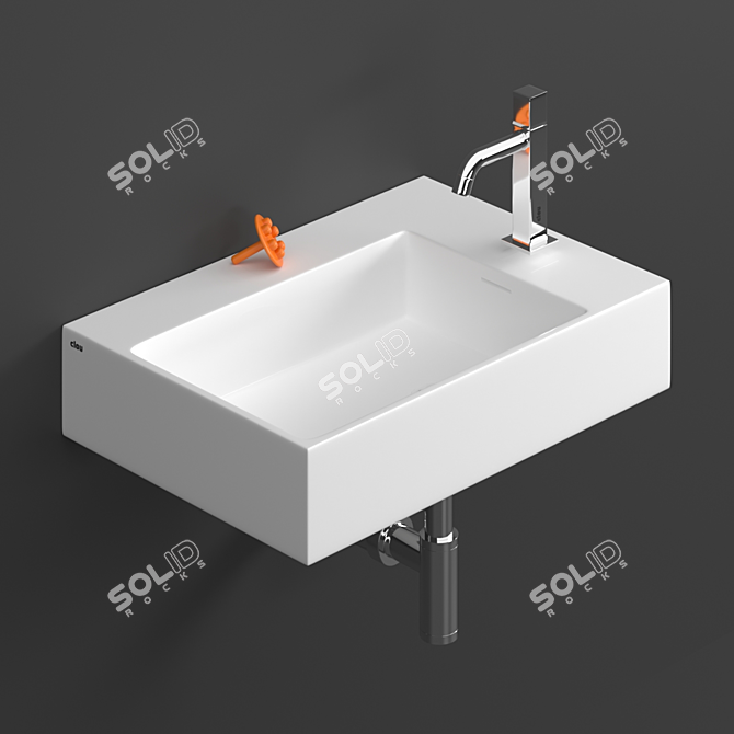 Clou Flush Washbasin - Stylish and Versatile 3D model image 5