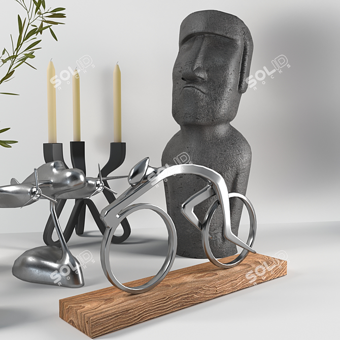 Modern Ethnic Decor Set 3D model image 3