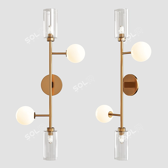 Restoration Brass Mix: Vintage-inspired Brass Decor 3D model image 1