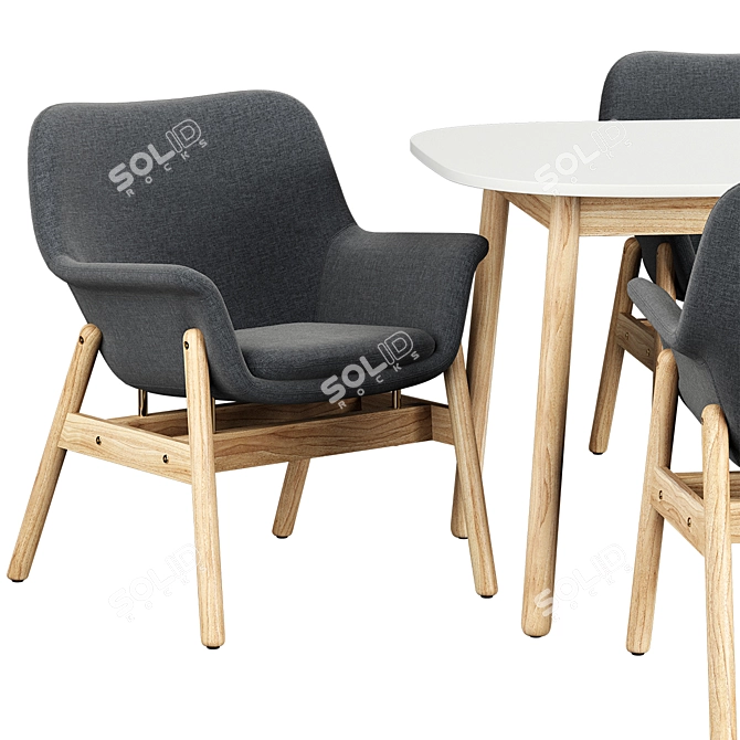 Modern VEDBO Tables & Chairs 3D model image 2