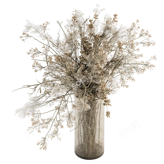 Boho Chic Dried Plant Bouquet 3D model image 1