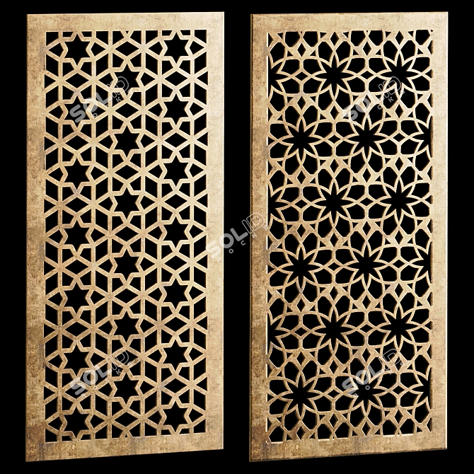 Decorative Panel Set: 15 Unique Designs 3D model image 2