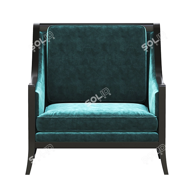 Elegant Massoud Tahoe Accent Chair 3D model image 2