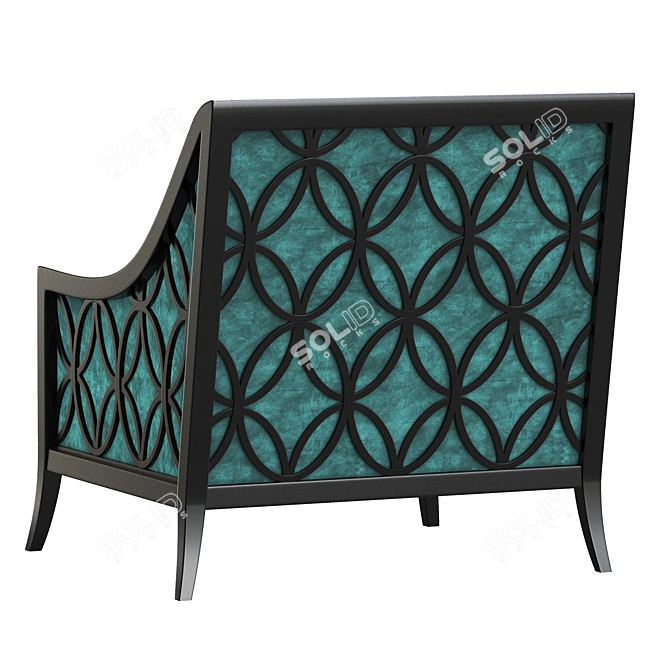 Elegant Massoud Tahoe Accent Chair 3D model image 4