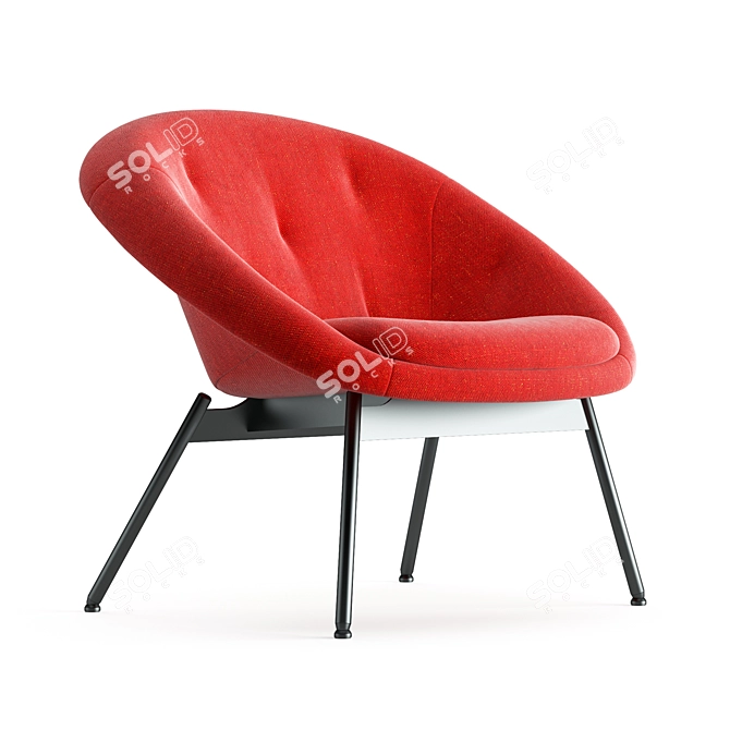 Elegant LX699 Armchair: Modern Comfort with a Unique Twist 3D model image 3