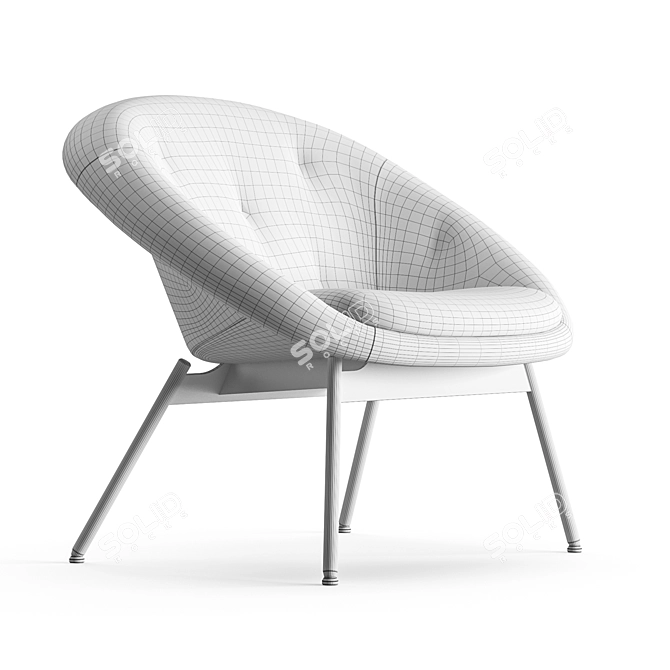 Elegant LX699 Armchair: Modern Comfort with a Unique Twist 3D model image 5