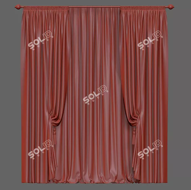 Elegant Drapery 759 3D model image 3