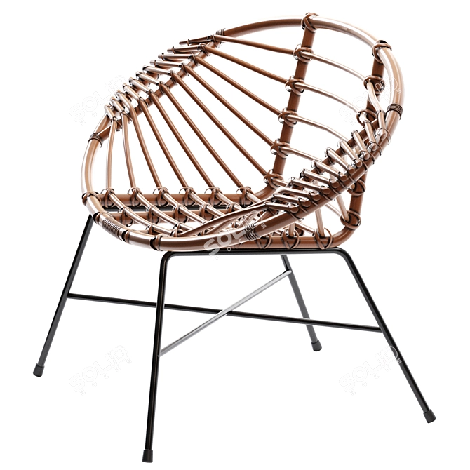 Modern Citron Lounge Chair 3D model image 3