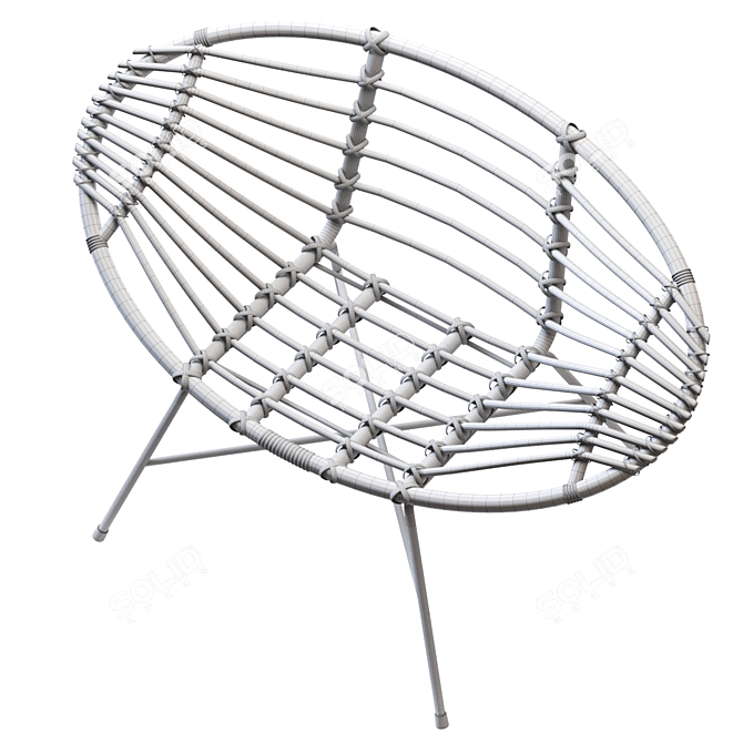 Modern Citron Lounge Chair 3D model image 4