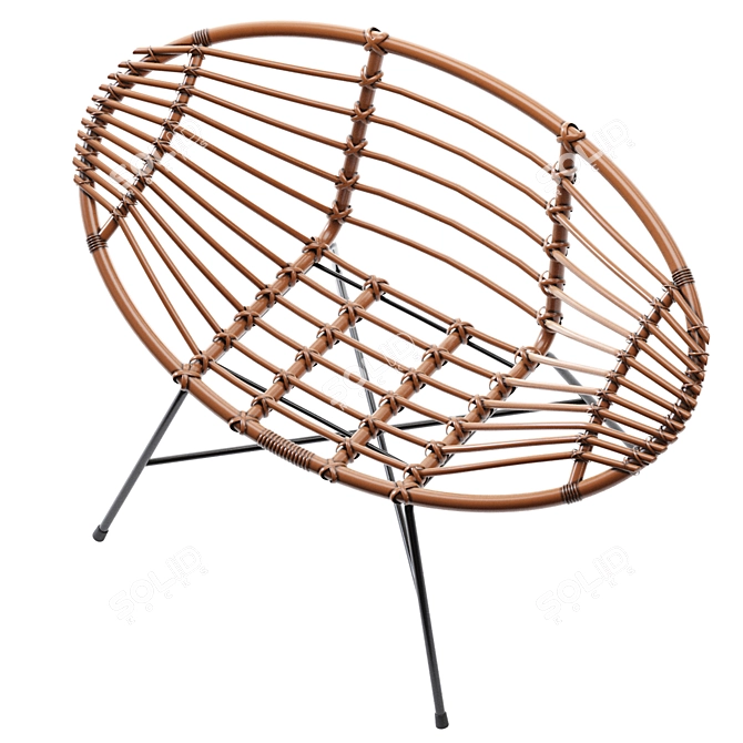 Modern Citron Lounge Chair 3D model image 5